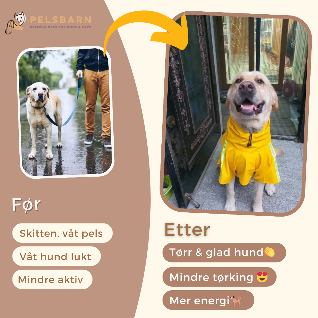 Pelsbarn Regnjakke til Hund