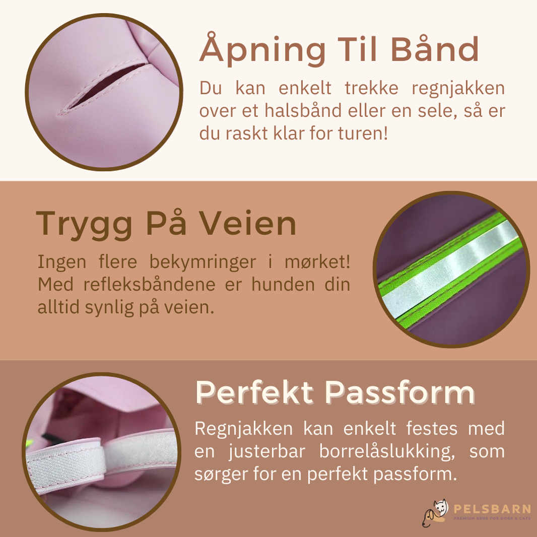 Pelsbarn Regnjakke til Hund