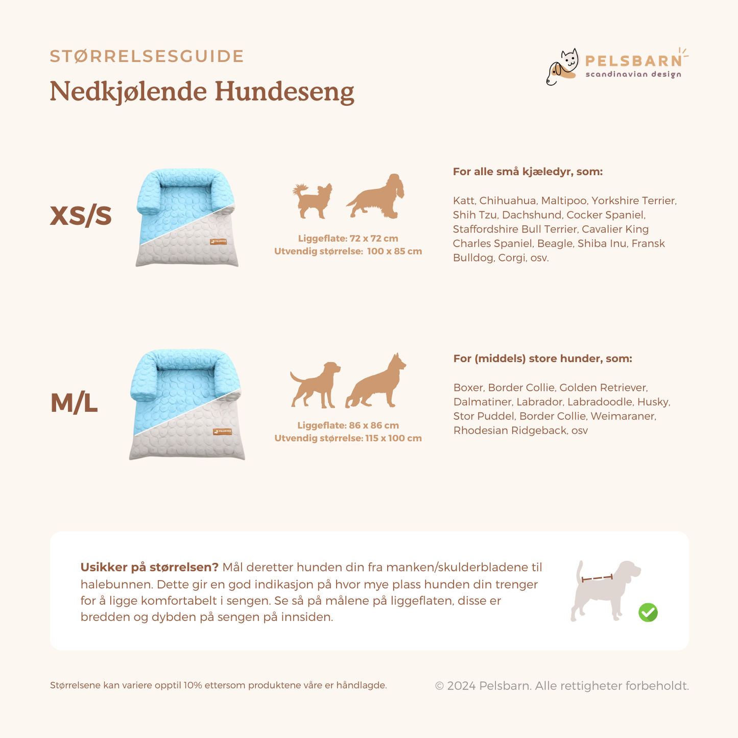 Pelsbarn® Nedkjølende Hundeseng