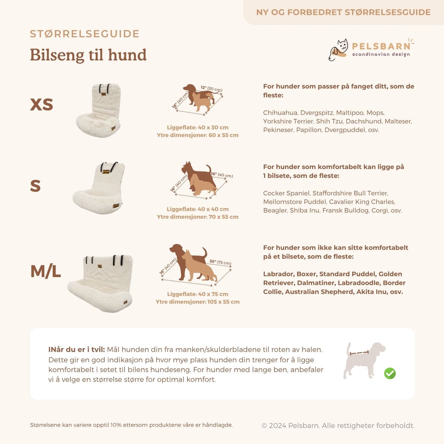 Pelsbarn Beroligende Bilseng til Hund 2.0