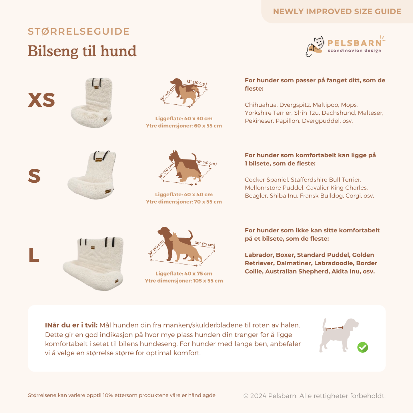 Pelsbarn Beroligende Bilseng til Hund 2.0