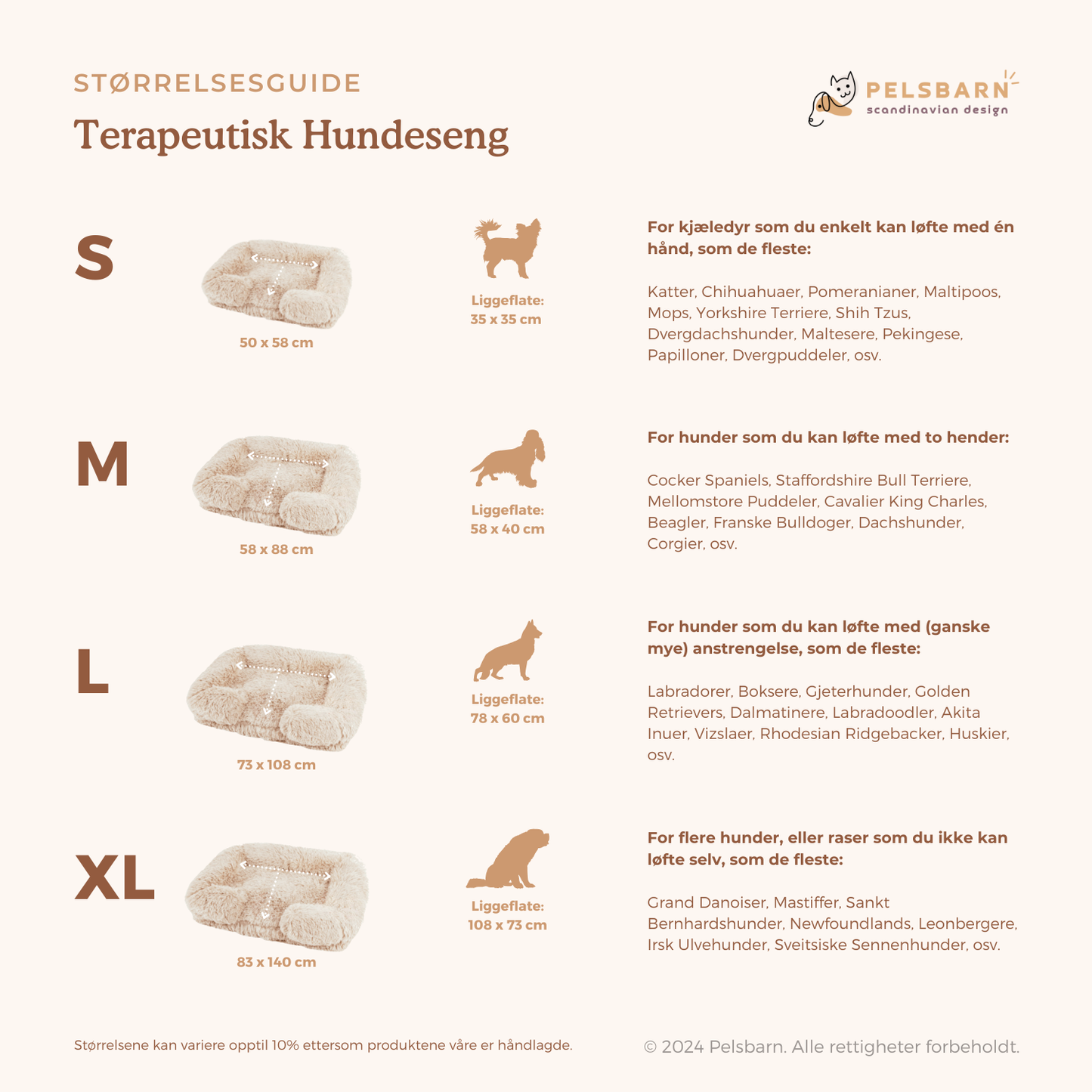 Terapeutisk og beroligende hundeseng