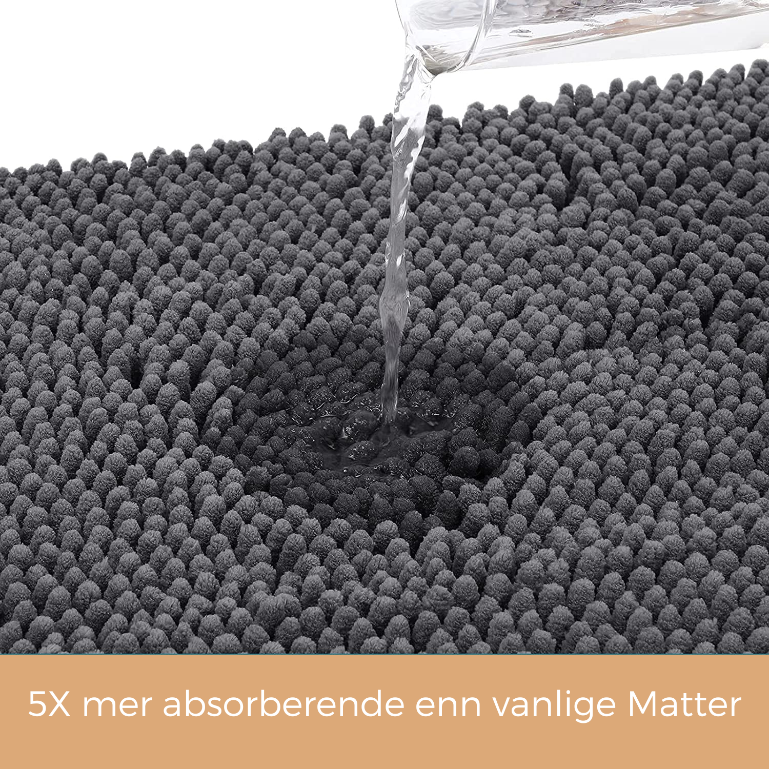 Pelsbarn® Matte - Luksuriøs Gulvmatte, Perfekt for Bad, Kjøkken, Innendørs og Utendørs, Maskin og Tørketrommel vennlig